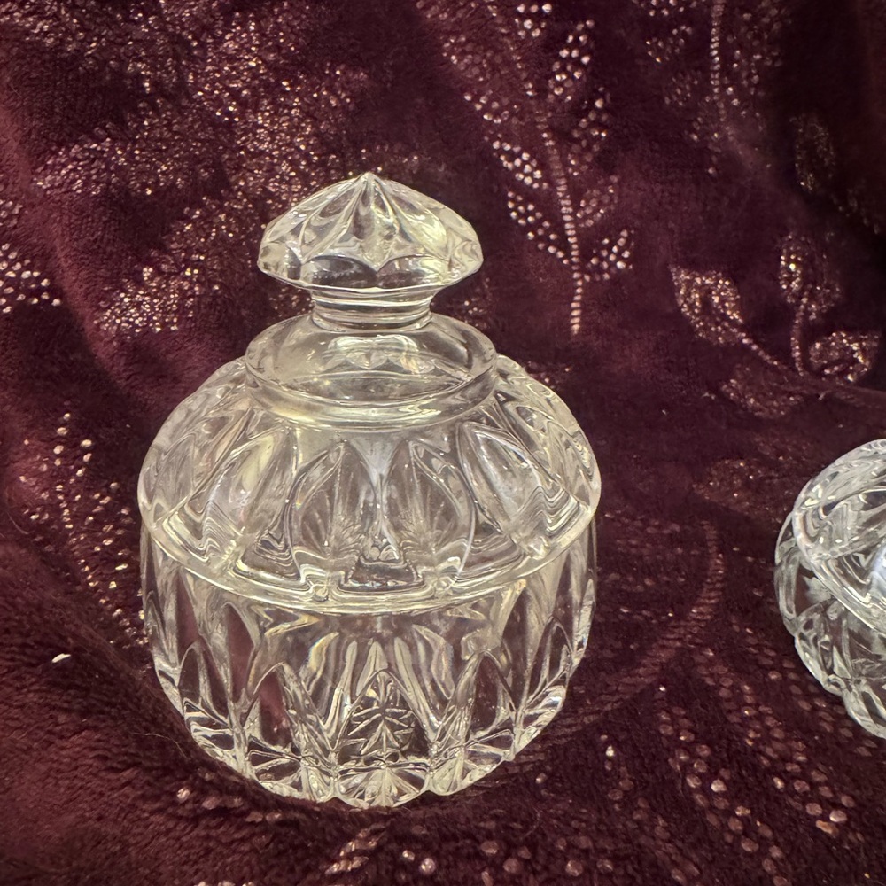 Sugar bowel and lid.  Althea (Cut) by GORHAM CRYSTAL